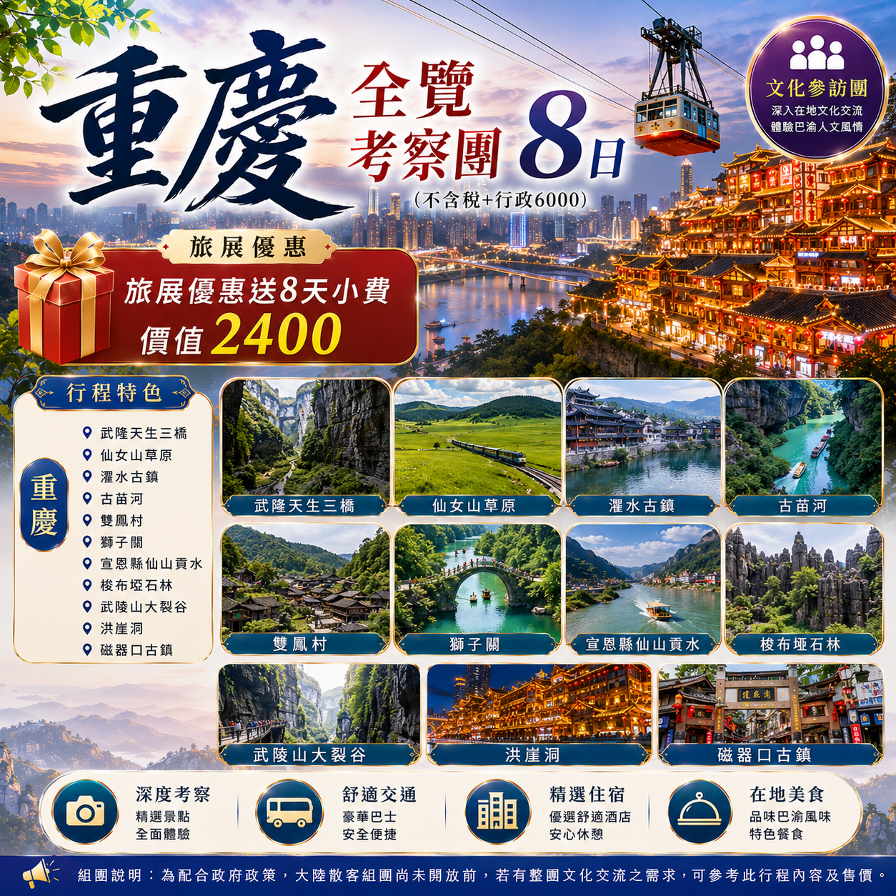 重慶全覽考察團8日