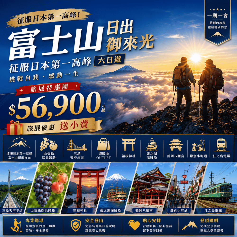  富士山日出御來光征服日本第一高峰六日遊