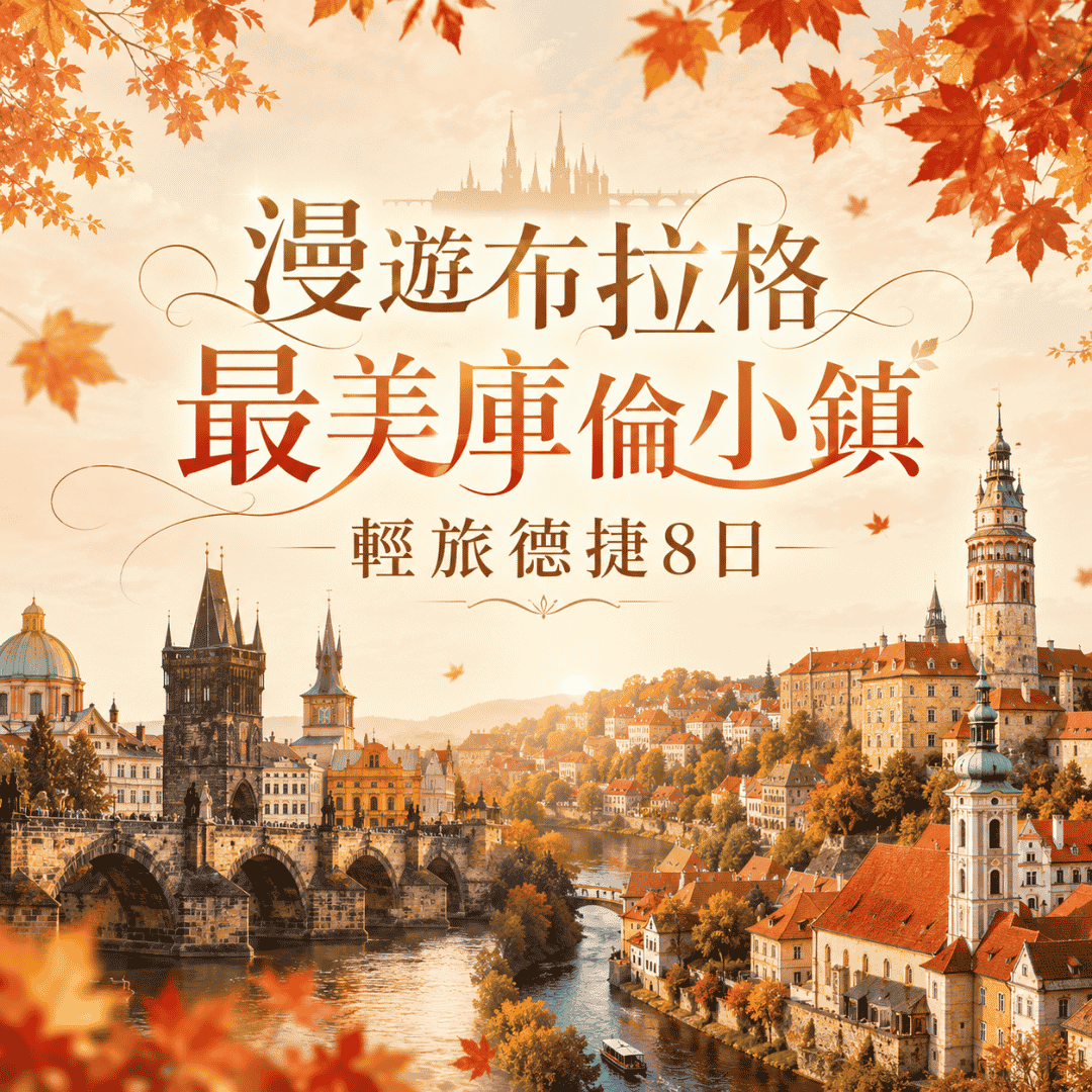 
漫遊布拉格最美庫倫小鎮輕旅德捷8日